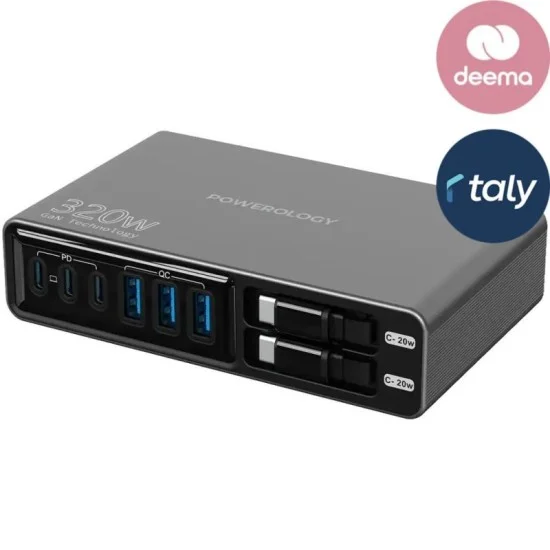 Powerology Univo Charging Station PD 100W - Black